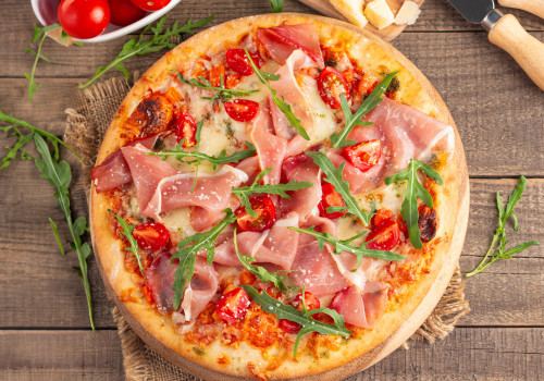 Pizza au vin rouge impérial et au jambon de Parme AOP
